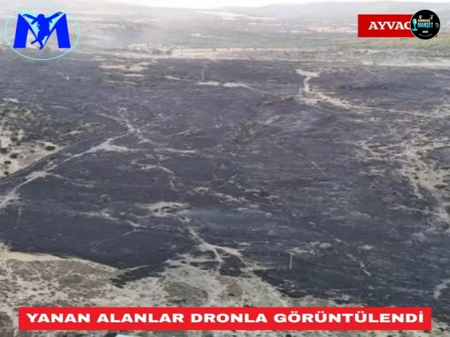 Çanakkale’deki orman yangını 2'nci günde; yanan alanlar dronla görüntülendi