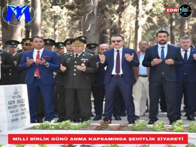 KAYMAKAM AHMET ODABAŞ'TAN 15 TEMMUZ DEMOKRASİ VE MİLLİ BİRLİK GÜNÜ ANMA KAPSAMINDA ŞEHİTLİK ZİYARETİ