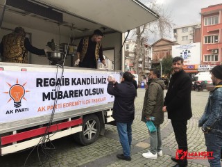 AK PARTİ EDREMİT İLÇE TEŞKİLATI LOKMA HAYRI YAPTI