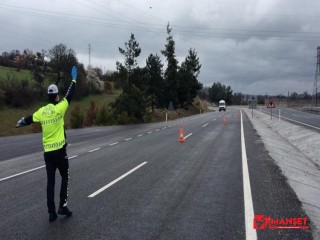 Polis Ekipleri Trafik Uygulaması Yaptı