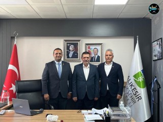 Başkan Yalçıntaş ve Meclis Üyesi Taşkın, BTT Genel Müdürü Boyuer'e hayırlı olsun ziyaretinde bulundu