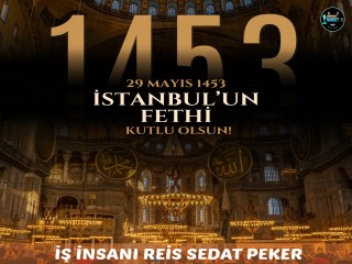 572 yıl önce, İstanbul'u fethederek dünyaya adalet ve barış getiren ecdadımızı minnetle anıyorum