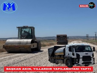 Başkan Akın, kırsalın yol sorunlarına neşter vurmaya devam ediyor