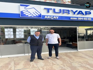 SATIŞ PAZARLAMA YÖNETİCİSİ HÜSEYİN ARSLAN'DAN, TURYAP AKÇAY ŞUBESİ'NİN YENİ OFİSİNDE TANJU COŞGUN'A ZİYARET