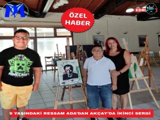 9 Yaşındaki Ressam Ada’dan Akçay’da İkinci Sergi