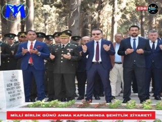 KAYMAKAM AHMET ODABAŞ'TAN 15 TEMMUZ DEMOKRASİ VE MİLLİ BİRLİK GÜNÜ ANMA KAPSAMINDA ŞEHİTLİK ZİYARETİ