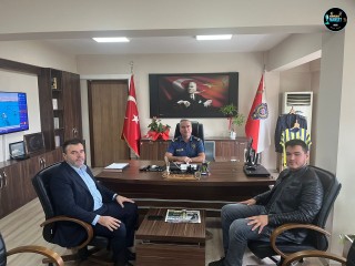 TANJU COŞGUN’DAN BURHANİYE İLÇE EMNİYET MÜDÜRÜ FAİK KARABAŞ’A ZİYARET